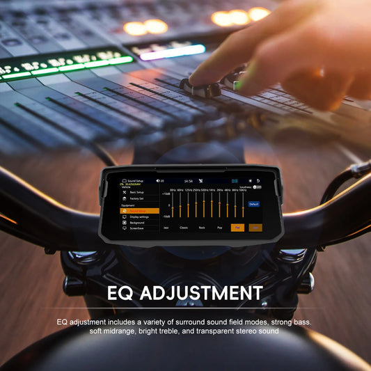 Odtwarzacz motocyklowy Podofo 6,86 cala CarPlay do motocykli z obsługą Android Auto Airplay, wodoodpornym, inteligentnym ekranem.