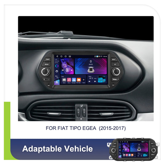 Radio samochodowe Podofo z Androidem i Wi-Fi do FIATA TIPO EGEA 2015-2017, bezprzewodowa nawigacja GPS CarPlay, 4G WIFI, samochodowy odtwarzacz multimedialny FM RDS