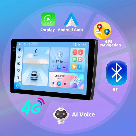 Podofo Wireless Carplay Android Car Radio do Volkswagena VW Passata B6 B7 CC 2007-2015 WIFI GPS Samochodowy odtwarzacz multimedialny Mirrorlink