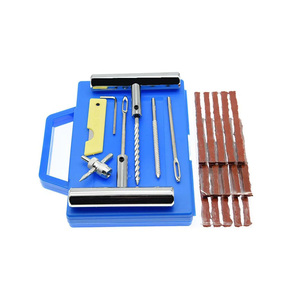 Zestaw naprawczy do opon Podofo 23 szt./pudełko, wytrzymały, do samochodów dostawczych, motocykli, rowerów, opon bezdętkowych, narzędzi do nitowania