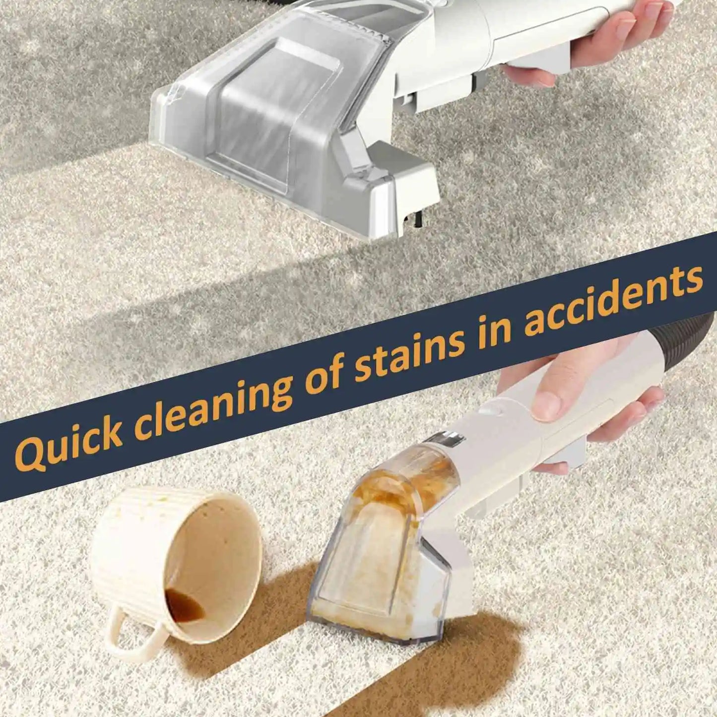 Ręczny odkurzacz do dywanów 400 W 9 kPa, przenośny odkurzacz do plam na kanapę samochodową, spray do sierści zwierząt, zintegrowany odkurzacz do tapicerki