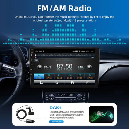 Podofo do Peugeota 107, Toyoty Aygo, Citroena C1 2005-2014, radia samochodowego, bezprzewodowego CarPlay, Androida Auto, 2+64 GB, GPS, jednostka główna, bez DVD