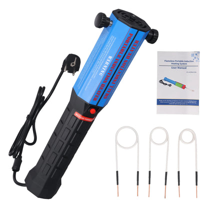 Podofo Magnetyczny podgrzewacz indukcyjny do śrub i nakrętek, narzędzie do demontażu zardzewiałych śrub, 1300 W, bezpłomieniowe narzędzie indukcyjne