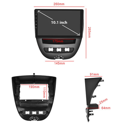 Podofo do Peugeota 107, Toyoty Aygo, Citroena C1 2005-2014, radia samochodowego, bezprzewodowego CarPlay, Androida Auto, 2+64 GB, GPS, jednostka główna, bez DVD
