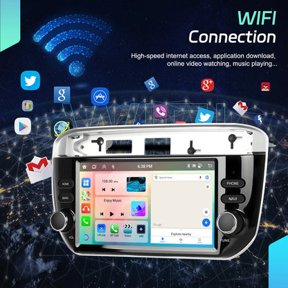 Podofo Wireless Carplay Android Auto do Fiata Punto 10-16/Linea 12-15 Radio samochodowe 6+128G AI Voice GPS DVR Odtwarzacz multimedialny BT FM