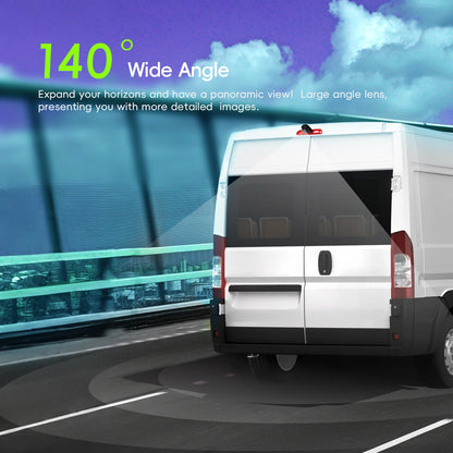 Kamera cofania Podofo z tylnym światłem stopu i noktowizorem, wodoodporna, do samochodów Fiat Ducato 2006-2018/Peugeot Boxer 2006-2018