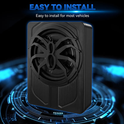 Podofo 10-calowy samochodowy system audio z subwooferem pod siedzeniem, wzmacniany subwoofer, zestaw wzmacniacza do samochodu ciężarowego i subwoofera