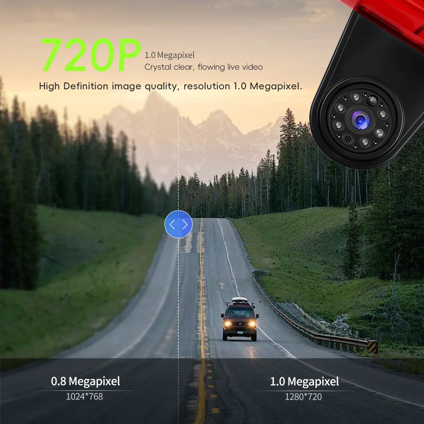 Kamera cofania Podofo z tylnym światłem stopu i noktowizorem, wodoodporna, do samochodów Fiat Ducato 2006-2018/Peugeot Boxer 2006-2018