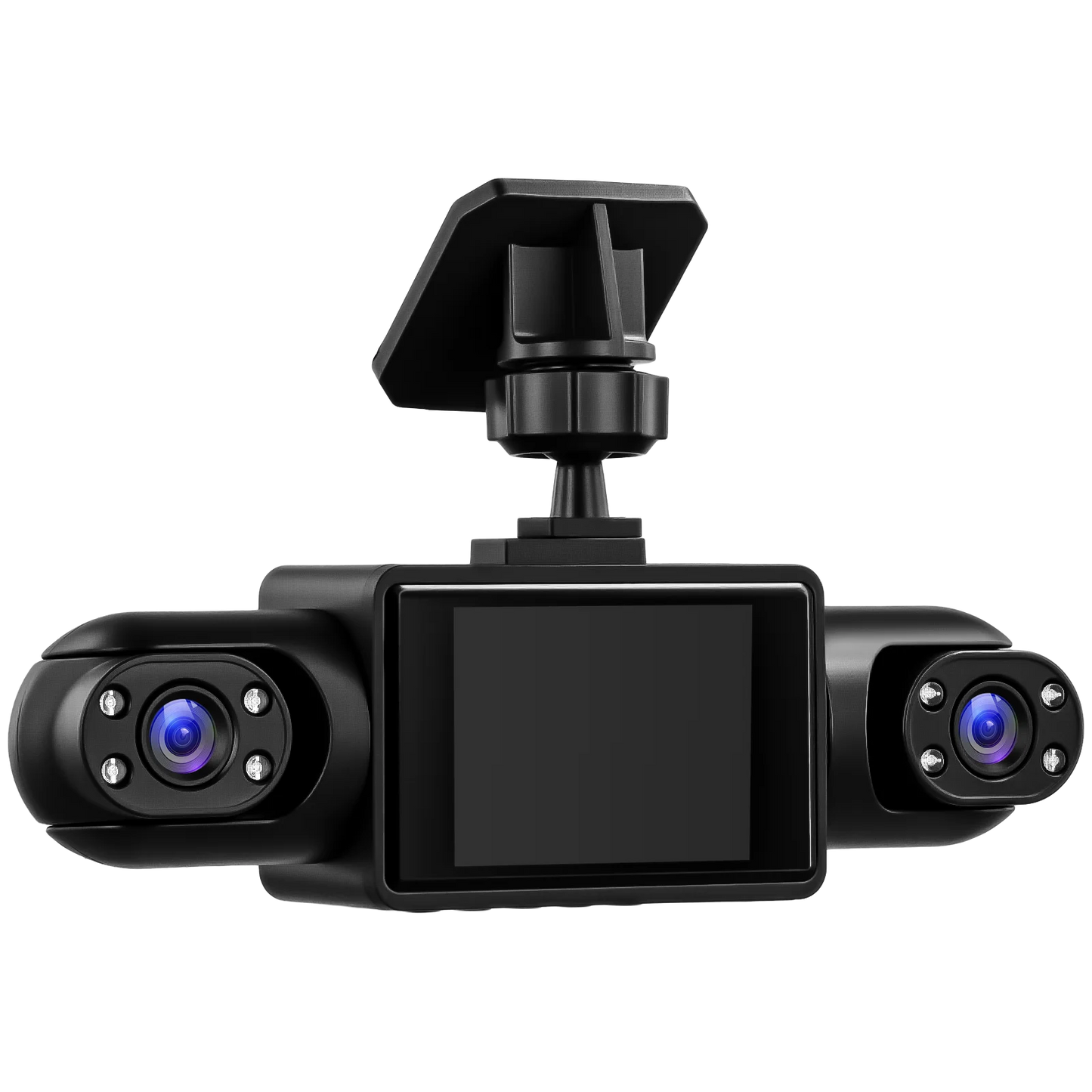 Podofo 2-calowy samochodowy rejestrator wideo 1080P Lewa prawa kamera cofania 360° 4-obiektywowa kamera samochodowa DVR nagrywanie w pętli monitor parkowania