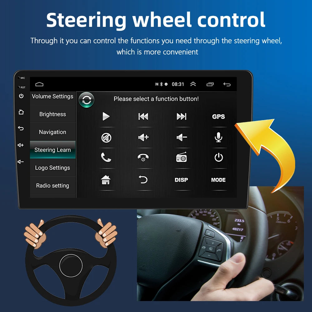 Podofo do Peugeota 107, Toyoty Aygo, Citroena C1 2005-2014, radia samochodowego, bezprzewodowego CarPlay, Androida Auto, 2+64 GB, GPS, jednostka główna, bez DVD