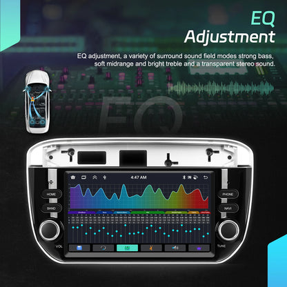 Podofo Wireless Carplay Android Auto do Fiata Punto 10-16/Linea 12-15 Radio samochodowe 6+128G AI Voice GPS DVR Odtwarzacz multimedialny BT FM