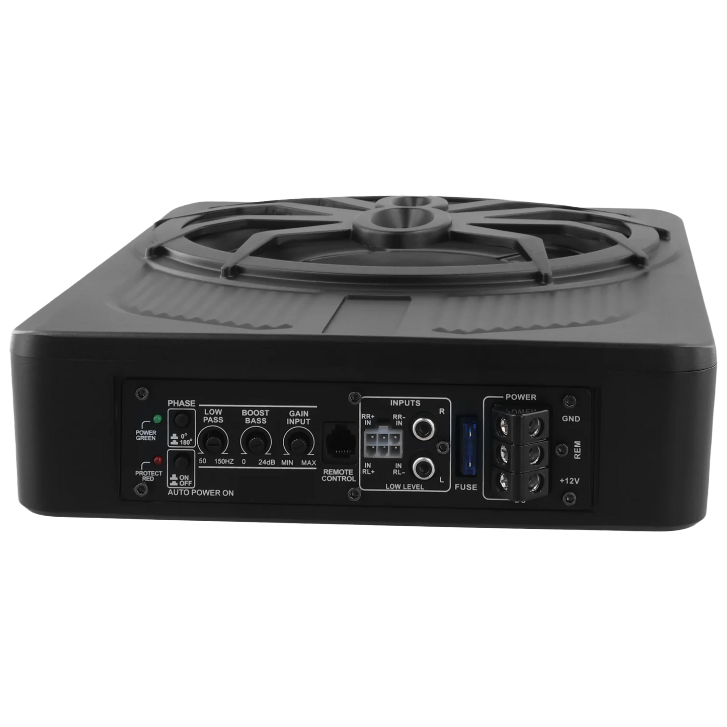 Podofo 10-calowy samochodowy system audio z subwooferem pod siedzeniem, wzmacniany subwoofer, zestaw wzmacniacza do samochodu ciężarowego i subwoofera