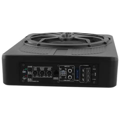 Podofo 10-calowy samochodowy system audio z subwooferem pod siedzeniem, wzmacniany subwoofer, zestaw wzmacniacza do samochodu ciężarowego i subwoofera