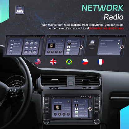 Podofo 7" Android 4G+64G do samochodowego radia samochodowego Apple Carplay GPS NAVI WIFI RDS FM BT do VW Golf 5 6 Passat Polo Touran Tiguan GPS