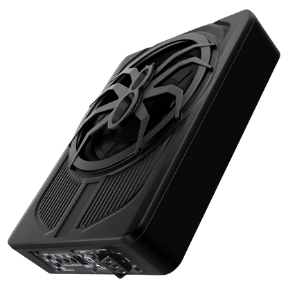 Podofo 10-calowy samochodowy system audio z subwooferem pod siedzeniem, wzmacniany subwoofer, zestaw wzmacniacza do samochodu ciężarowego i subwoofera