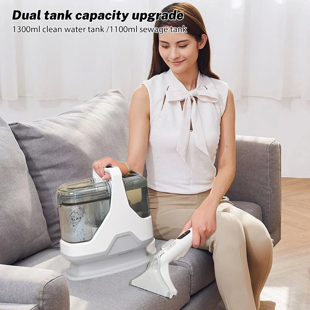 3 w 1 ręczny odkurzacz do dywanów 600 W 15 kPa przenośny środek do czyszczenia plam na kanapę samochodową, spryskiwacz do sierści zwierząt, urządzenie do czyszczenia tapicerki