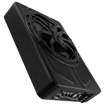 Podofo 10-calowy samochodowy system audio z subwooferem pod siedzeniem, wzmacniany subwoofer, zestaw wzmacniacza do samochodu ciężarowego i subwoofera