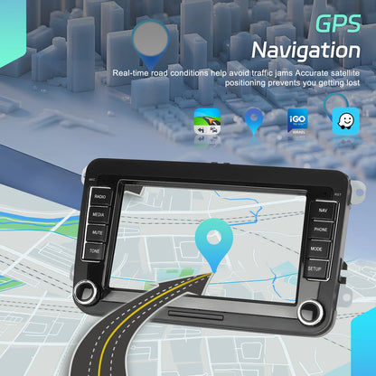 Podofo 7" Android 4G+64G do samochodowego radia samochodowego Apple Carplay GPS NAVI WIFI RDS FM BT do VW Golf 5 6 Passat Polo Touran Tiguan GPS