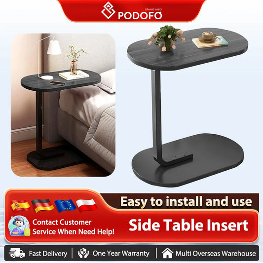 Podofo 2025 Prosty stolik kawowy w kształcie litery C, stolik nocny, stolik przy biurku, krzesła do herbaty, stolik kawowy, mobilny stolik do salonu
