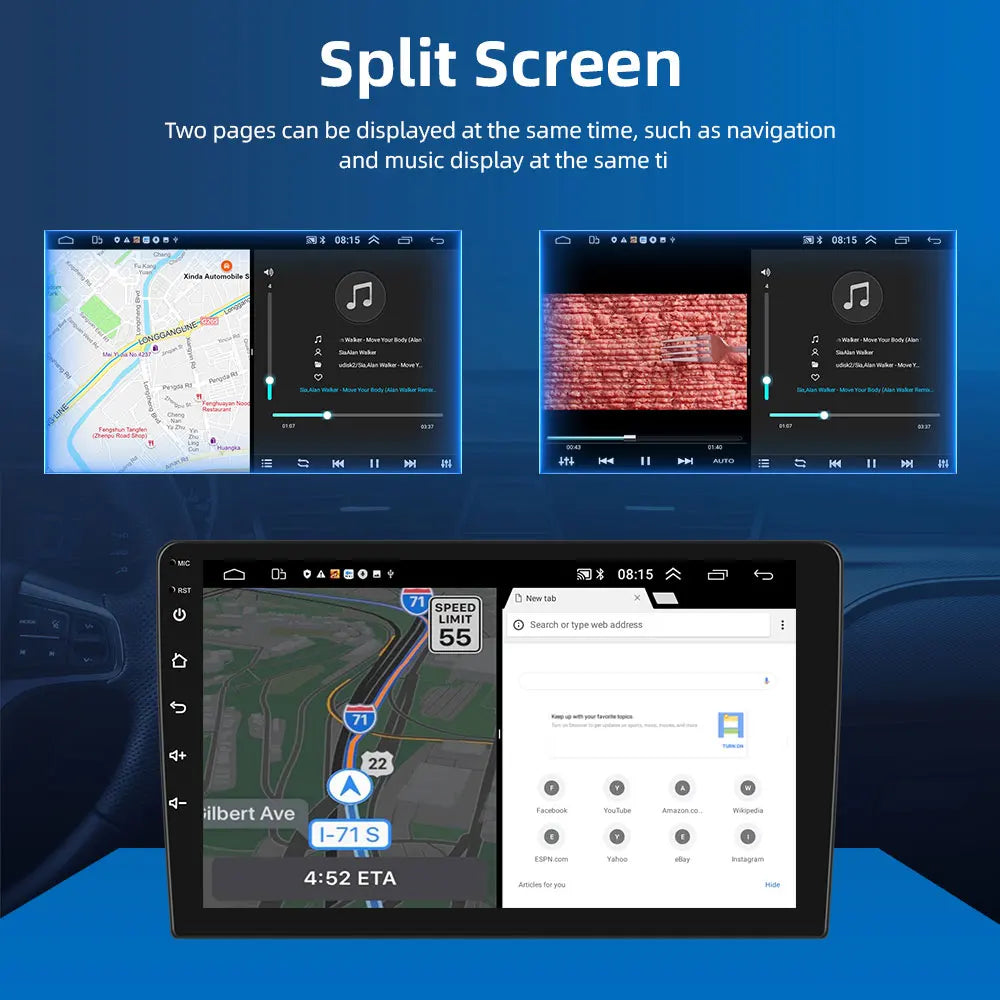 Podofo do Peugeota 107, Toyoty Aygo, Citroena C1 2005-2014, radia samochodowego, bezprzewodowego CarPlay, Androida Auto, 2+64 GB, GPS, jednostka główna, bez DVD