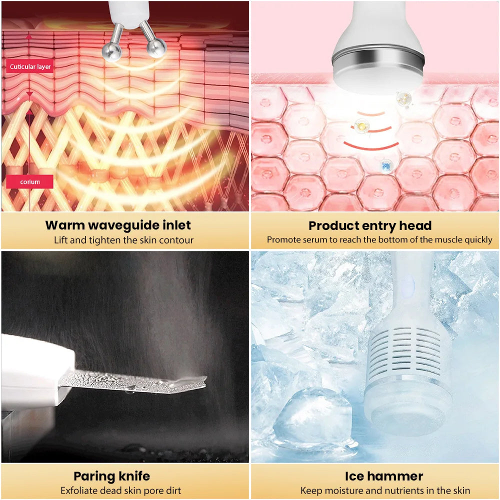 6 w 1 Dermabrazja Peel Spa Urządzenie do Twarzy Odmładzanie Skóry Hydro Dermabrazja Aqua Głębokie Oczyszczanie Urządzenie do Pielęgnacji Skóry