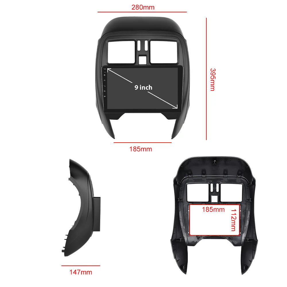 Podofo Android Auto Wireless CarPlay Radio samochodowe do NISSANA Micra K13 marzec 2013-2017 Nawigacja GPS 4G WIFI Samochodowy odtwarzacz multimedialny