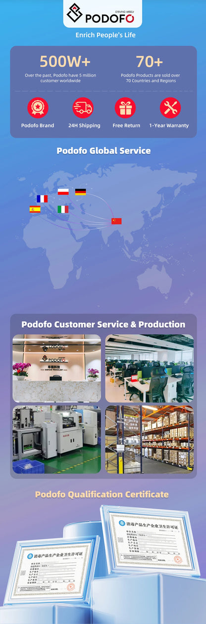 Podofo Bezprzewodowe radio samochodowe CarPlay z AI do Renault Master/OPEL Movano/Nissan NV400 2010 Android GPS WIFI Samochodowy odtwarzacz multimedialny