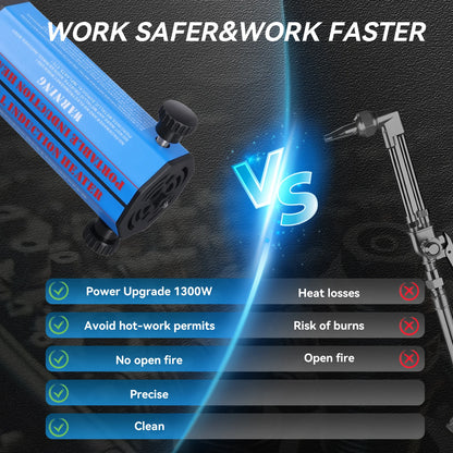 Podofo Magnetyczny podgrzewacz indukcyjny do śrub i nakrętek, narzędzie do demontażu zardzewiałych śrub, 1300 W, bezpłomieniowe narzędzie indukcyjne