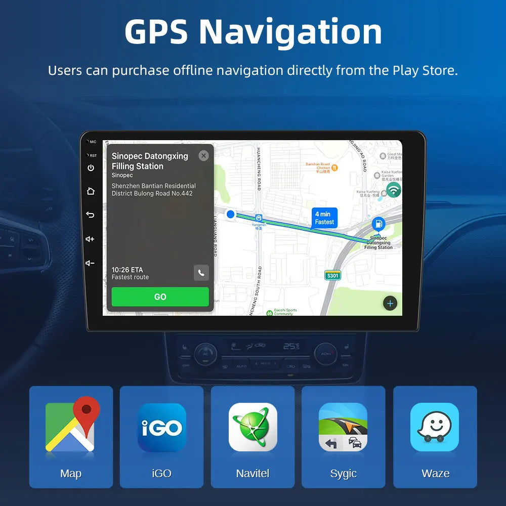 Podofo do Peugeota 107, Toyoty Aygo, Citroena C1 2005-2014, radia samochodowego, bezprzewodowego CarPlay, Androida Auto, 2+64 GB, GPS, jednostka główna, bez DVD