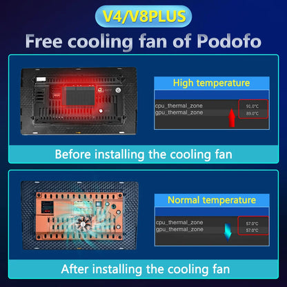 Podofo do Peugeota 107, Toyoty Aygo, Citroena C1 2005-2014, radia samochodowego, bezprzewodowego CarPlay, Androida Auto, 2+64 GB, GPS, jednostka główna, bez DVD