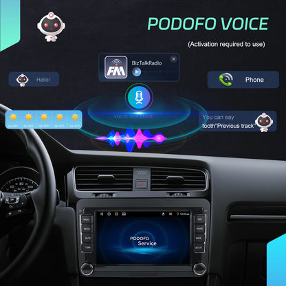 Podofo 7" Android 4G+64G do samochodowego radia samochodowego Apple Carplay GPS NAVI WIFI RDS FM BT do VW Golf 5 6 Passat Polo Touran Tiguan GPS