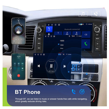 Radio samochodowe Podofo 7'' AI Voice Wireless CarPlay GPS WIFI DSP 4+64G Odtwarzacz multimedialny FM/RDS BT EQ do Toyoty Corolli E120/E130