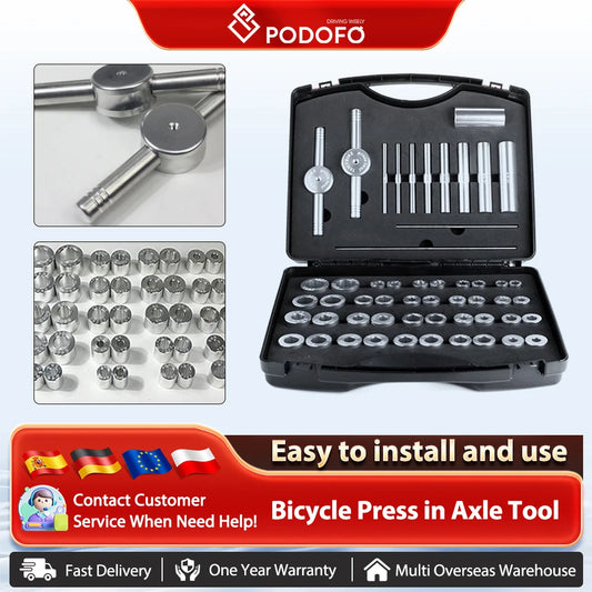 Zestaw narzędzi do montażu i demontażu łożysk piasty roweru Podofo Zestaw narzędzi do łożysk piasty suportu wciskanego w rowerze Śrubokręt do łożysk piasty koła roweru
