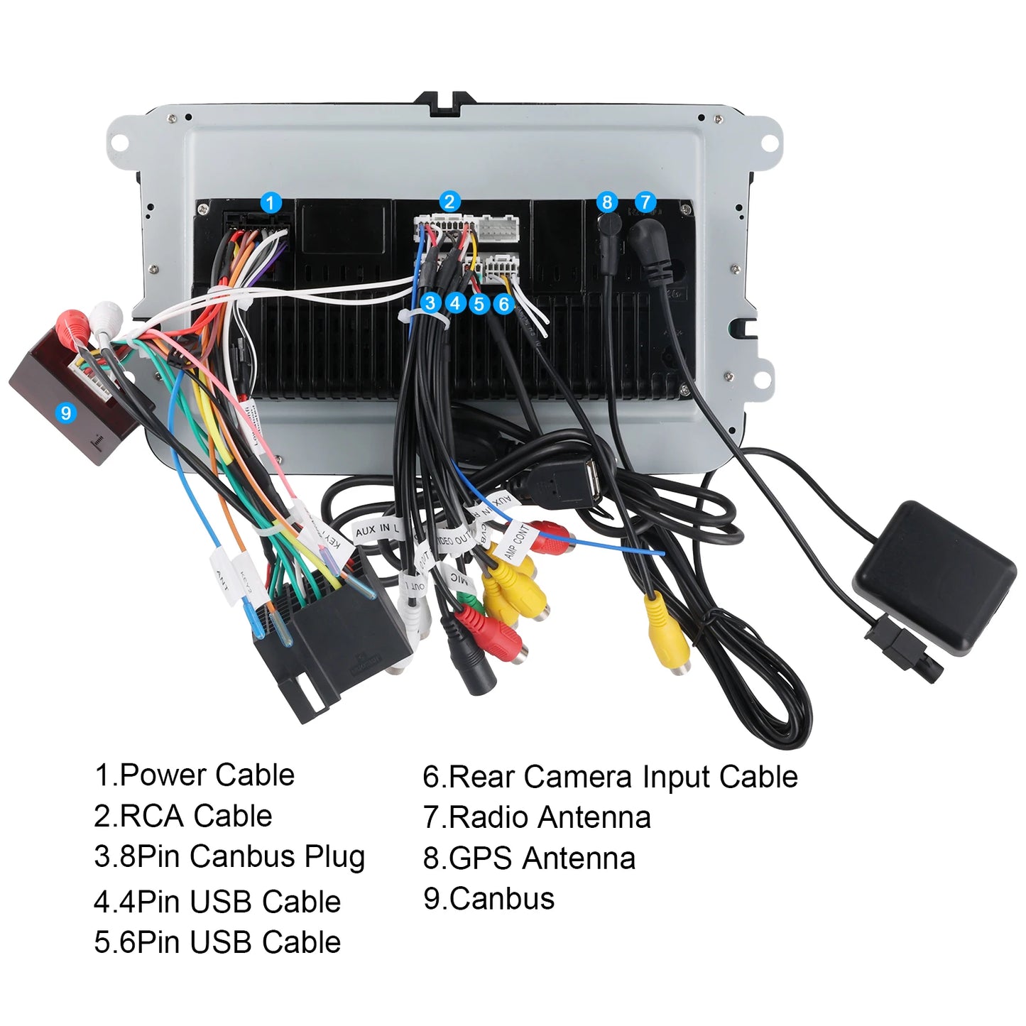 Podofo 7" Android 4G+64G do samochodowego radia samochodowego Apple Carplay GPS NAVI WIFI RDS FM BT do VW Golf 5 6 Passat Polo Touran Tiguan GPS