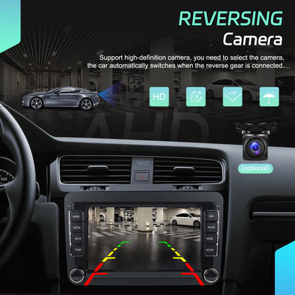 Podofo 7" Android 4G+64G do samochodowego radia samochodowego Apple Carplay GPS NAVI WIFI RDS FM BT do VW Golf 5 6 Passat Polo Touran Tiguan GPS