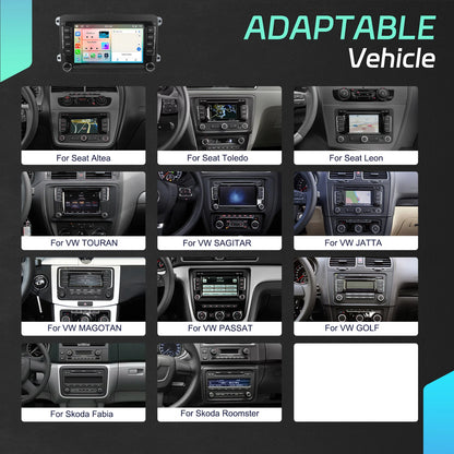 Podofo 7" Android 4G+64G do samochodowego radia samochodowego Apple Carplay GPS NAVI WIFI RDS FM BT do VW Golf 5 6 Passat Polo Touran Tiguan GPS
