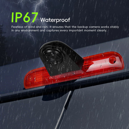 Kamera cofania Podofo z tylnym światłem stopu i noktowizorem, wodoodporna, do samochodów Fiat Ducato 2006-2018/Peugeot Boxer 2006-2018