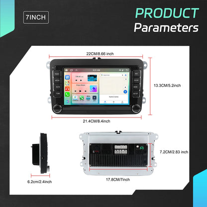 Podofo 7" Android 4G+64G do samochodowego radia samochodowego Apple Carplay GPS NAVI WIFI RDS FM BT do VW Golf 5 6 Passat Polo Touran Tiguan GPS