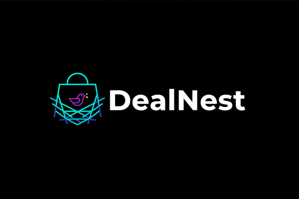 Logo DealNest - wersja na czarnym tle